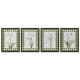 Картина Home ESPRIT Зелен Бежов Shabby Chic Ботанически растения 30 x 2,5 x 40 cm (4 броя)