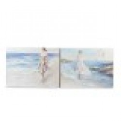 Картина DKD Home Decor Плаж (120 x 3.5 x 90 cm) (2 pcs) - Tablouri, postere, puzzle-uri