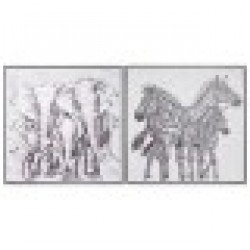 Картина Home ESPRIT Колониален 100 x 3,5 x 100 cm (2 броя) - Tablouri, postere, puzzle-uri