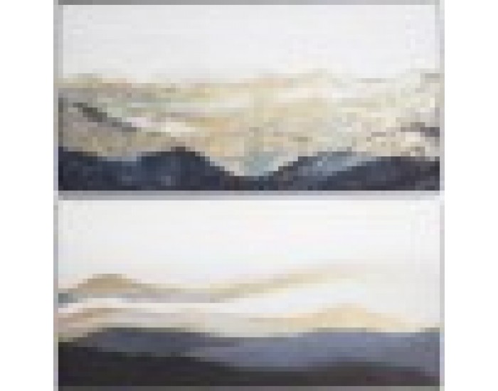 Картина DKD Home Decor Ориенталски Планина (120 x 3,2 x 60) (2 броя)