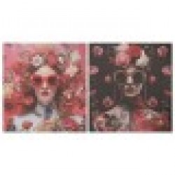 Картина Home ESPRIT Бланка Модерен 120 x 3 x 120 cm (2 броя) - Tablouri, postere, puzzle-uri