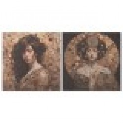 Картина Home ESPRIT Бланка Модерен 120 x 3 x 120 cm (2 броя) - Tablouri, postere, puzzle-uri