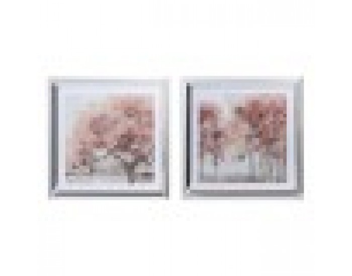 Картина DKD Home Decor Дървета Традиционен (69 x 2,5 x 69 cm) (2 броя)