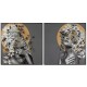 Картина Home ESPRIT Lilled Модерен 100 x 3,5 x 100 cm (2 броя)