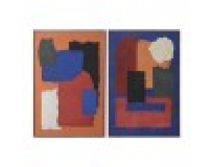 Картина Home ESPRIT Абстрактен Град 80 x 4,5 x 120 cm (2 броя)