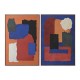 Картина Home ESPRIT Абстрактен Град 80 x 4,5 x 120 cm (2 броя)