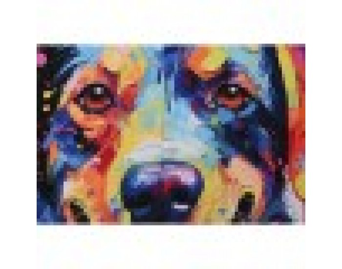 Картина Home ESPRIT Модерен Куче 80 x 3 x 80 cm (2 броя)