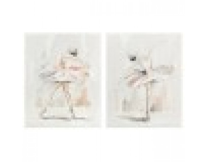Картина DKD Home Decor Балерина (80 x 3,7 x 100 cm) (2 броя)