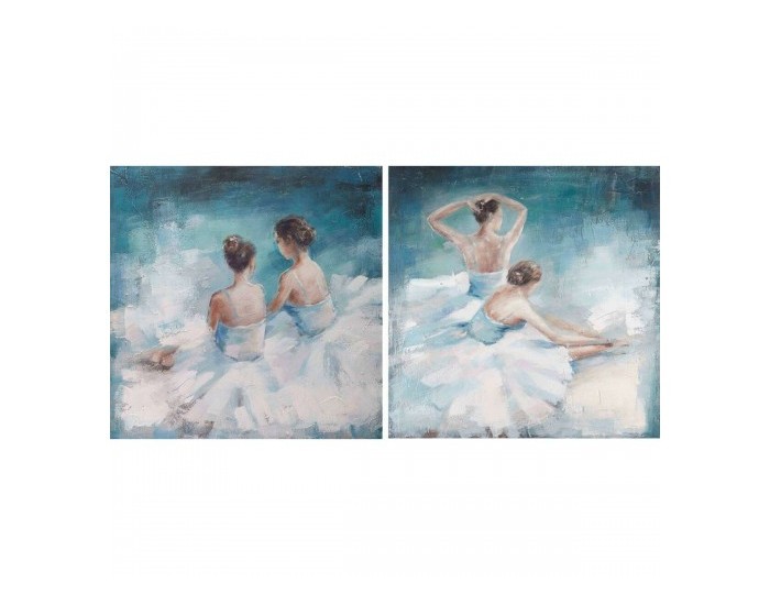 Картина DKD Home Decor Балерина (100 x 3,5 x 100 cm) (2 броя)