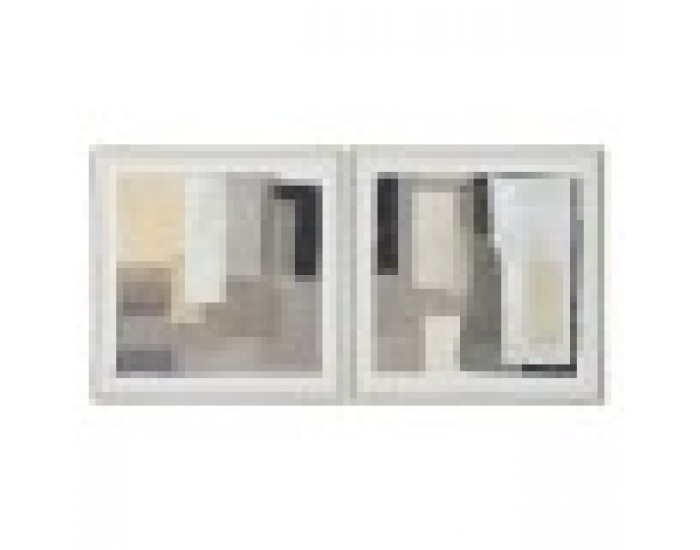 Картина Home ESPRIT Черен Бежов Абстрактен Град 82 x 3,8 x 82 cm (2 броя)