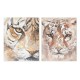Картина Home ESPRIT Колониален Тигър 80 x 3,7 x 100 cm (2 броя)