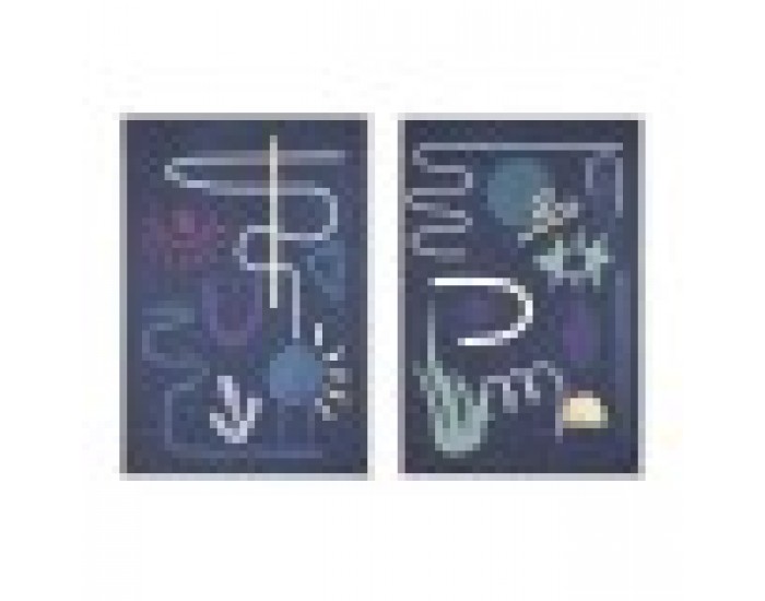Картина DKD Home Decor Абстрактен (83 x 4,5 x 123 cm) (2 броя)