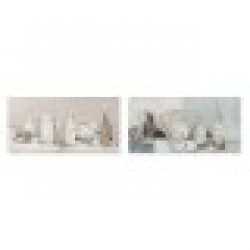Картина DKD Home Decor Пластно Ваза (2 pcs) (120 x 3.8 x 60 cm) - Tablouri, postere, puzzle-uri