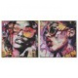 Картина Home ESPRIT Модерен Град 80 x 3,5 x 80 cm (2 броя) - Tablouri, postere, puzzle-uri