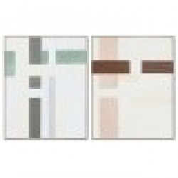 Картина Home ESPRIT Абстрактен Град 82,2 x 4,5 x 102 cm (2 броя) - Tablouri, postere, puzzle-uri
