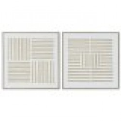 Картина Home ESPRIT Бял Бежов Скандинавски 83 x 4,5 x 83 cm (2 броя) - Tablouri, postere, puzzle-uri