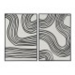 Картина Home ESPRIT Черен Бежов Модерен 83 x 4,5 x 123 cm (2 броя) - Tablouri, postere, puzzle-uri
