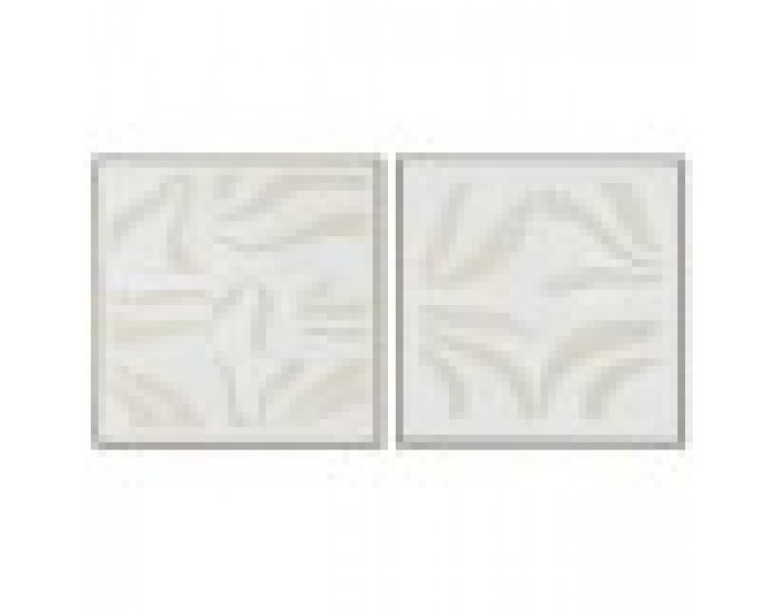 Картина Home ESPRIT Бял Бежов Абстрактен Скандинавски 83 x 4,5 x 83 cm (2 броя)