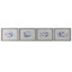 Картина Home ESPRIT Сив Риба (4 броя) - Tablouri, postere, puzzle-uri