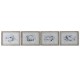 Картина Home ESPRIT Сив Риба (4 броя)