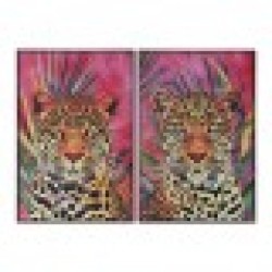 Картина Home ESPRIT Леопард Тропически 83 x 3,8 x 123 cm (2 броя) - Tablouri, postere, puzzle-uri