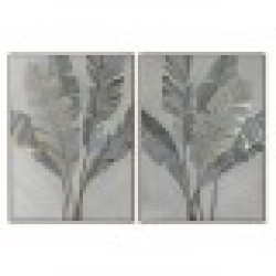 Картина Home ESPRIT Палми Златен Тропически 90 x 4 x 120 cm (2 броя) - Tablouri, postere, puzzle-uri