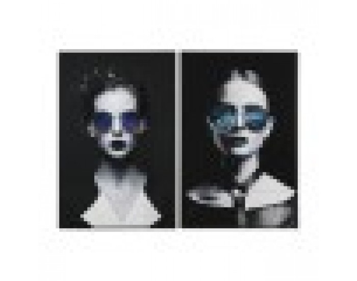 Картина Home ESPRIT Модерен chica 80 x 3 x 120 cm (2 броя)