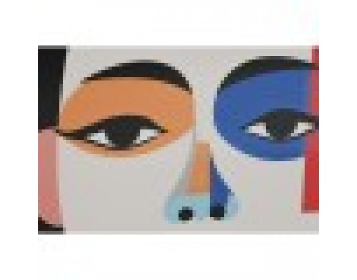 Картина Home ESPRIT Абстрактен Град 80 x 3,5 x 80 cm (2 броя)
