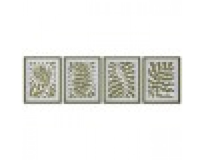 Картина Home ESPRIT Бял Зелен Тропически Лист на растение 40 x 2,5 x 50 cm (4 броя)