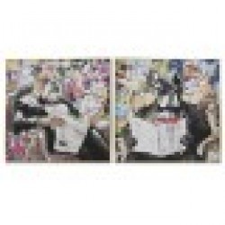 Картина Home ESPRIT полистирен Пластно Модерен Куче 82,5 x 3,5 x 82,5 cm (2 броя) - Tablouri, postere, puzzle-uri