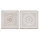 Картина Home ESPRIT Mandala Скандинавски 100 x 4 x 100 cm (2 броя)