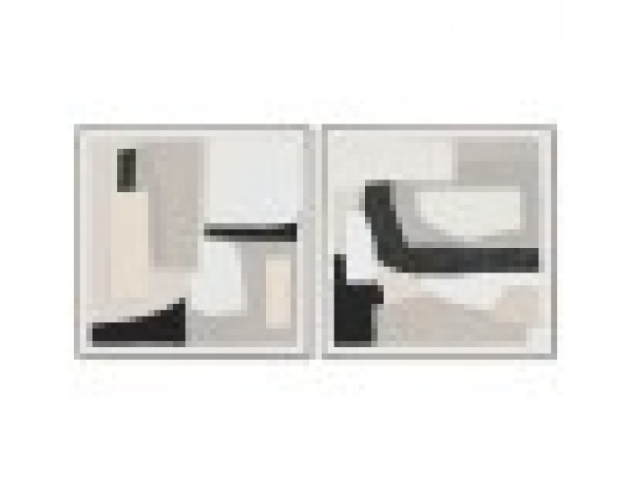 Картина Home ESPRIT Абстрактен Град 82,3 x 4,5 x 82,3 cm (2 броя)