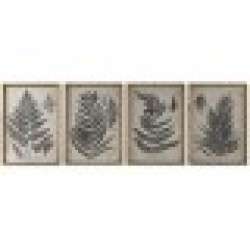 Картина Home ESPRIT орлова папрат Cottage 50 x 2,5 x 70 cm (4 броя) - Tablouri, postere, puzzle-uri