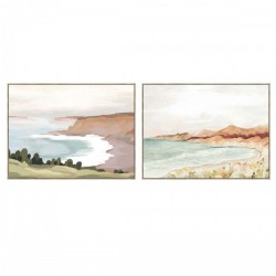 Картина DKD Home Decor Плаж (120 x 4 x 90 cm) (2 броя) - Tablouri, postere, puzzle-uri