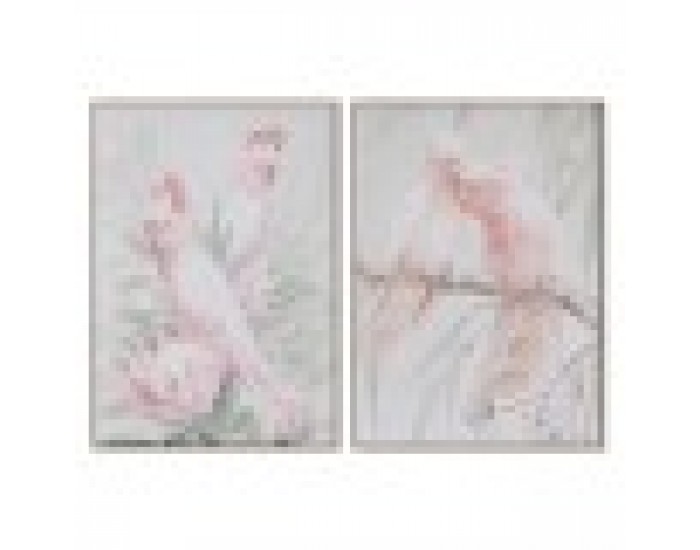Картина Home ESPRIT Папагал Тропически 100 x 4 x 140 cm (2 броя)