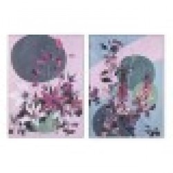 Картина DKD Home Decor 102,5 x 4,3 x 142,6 cm Lilled Модерен (2 броя) - Tablouri, postere, puzzle-uri
