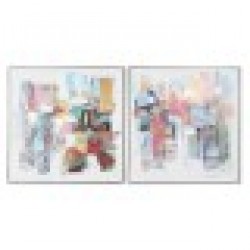 Картина Home ESPRIT Абстрактен Модерен 82 x 4,5 x 82 cm (2 броя) - Tablouri, postere, puzzle-uri