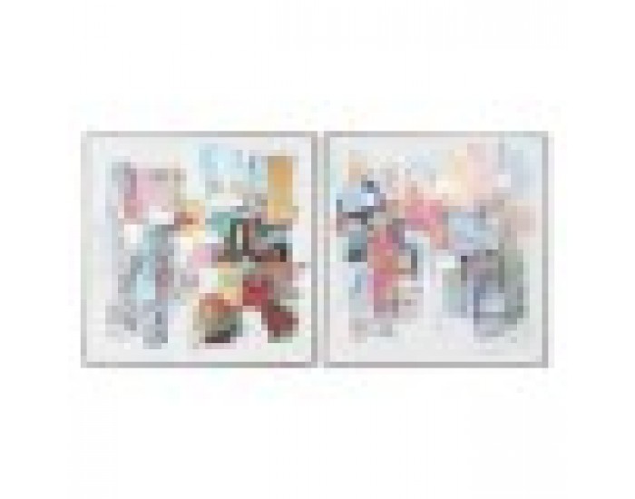 Картина Home ESPRIT Абстрактен Модерен 82 x 4,5 x 82 cm (2 броя)