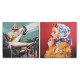 Картина Home ESPRIT Модерен 100 x 3,5 x 100 cm (2 броя)
