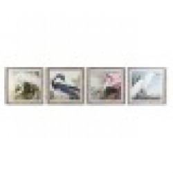 Картина DKD Home Decor Lind Ориенталски (60 x 2,5 x 60 cm) (4 броя) - Tablouri, postere, puzzle-uri