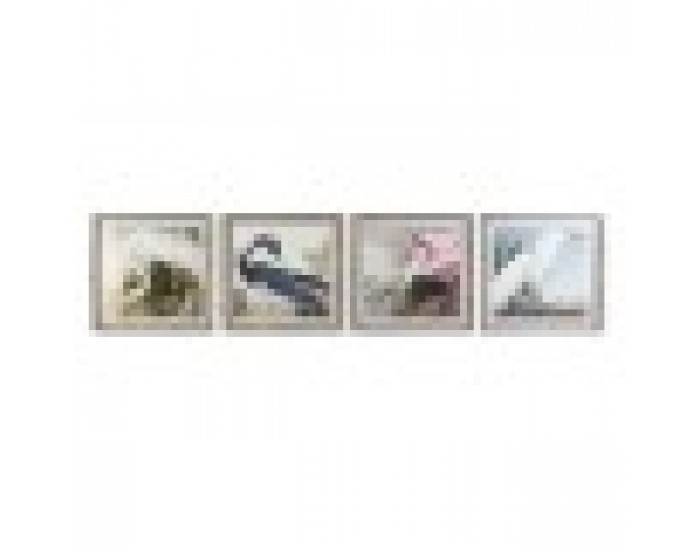 Картина DKD Home Decor Lind Ориенталски (60 x 2,5 x 60 cm) (4 броя)
