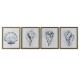 Картина Home ESPRIT Сив Естествен 50 x 2,5 x 60 cm (4 броя)