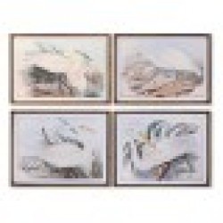 Картина DKD Home Decor Ела Кристал (70 x 50 x 2 cm) (4 броя) - Tablouri, postere, puzzle-uri