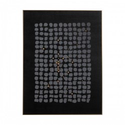 Картина Черен Сив Абстрактен 90 x 3,5 x 120 cm - Tablouri, postere, puzzle-uri