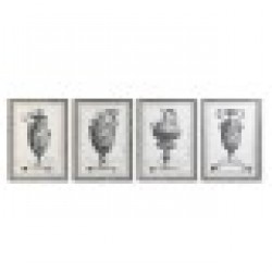 Картина DKD Home Decor Ваза (50 x 2 x 70 cm) (4 броя) - Tablouri, postere, puzzle-uri