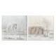 Картина DKD Home Decor Пластно Дървета (2 pcs) (100 x 3.8 x 100 cm)