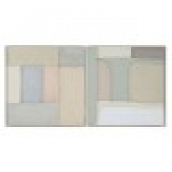 Картина Home ESPRIT Зелен Бежов Абстрактен Град 92 x 3,8 x 92 cm (2 броя) - Tablouri, postere, puzzle-uri