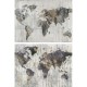 Картина DKD Home Decor Карта на Света (120 x 2.4 x 90 cm) (2 pcs)