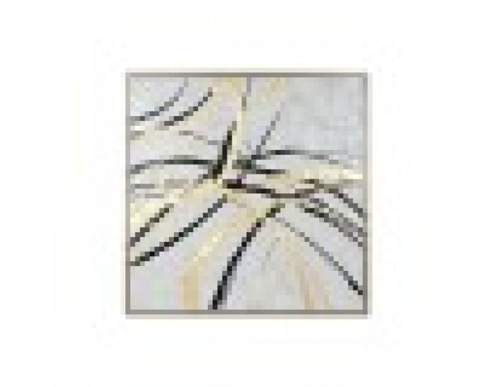 Картина Home ESPRIT Бял Златен Абстрактен Модерен 131 x 4 x 131 cm