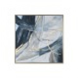 Картина Home ESPRIT Син Бял Абстрактен Модерен 131 x 3,8 x 131 cm - Tablouri, postere, puzzle-uri